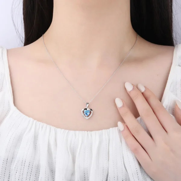 Heart Blue Zircon Choker - Image 2