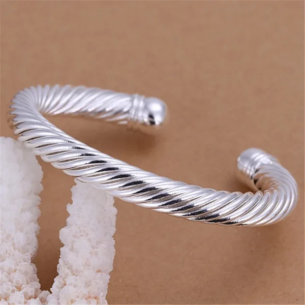 Wide Hemp Rope Cuff Bracelet - Image 3